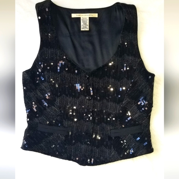 DIANE VON FURSTENBERG sequence silk vest - Picture 1 of 6